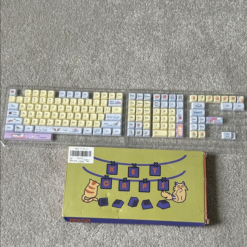 🔥🆕🔥 Ice Cream & Dessert Keycaps Set - Custom Mechanical Keyboard Keys ⌨️